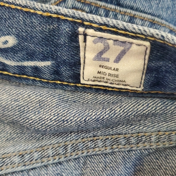 We The Free Women's Jeans Shorts Blue Button Fly Distressed Size 27 - Picture 8 of 12